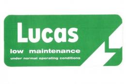 カー　ステッカー Lucas "Low Maintenance Battery"