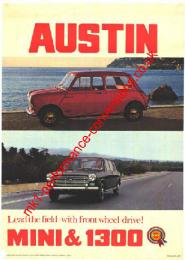 AUSTIN MINI & 1300 (BMC SHOW ROOM POSTER)