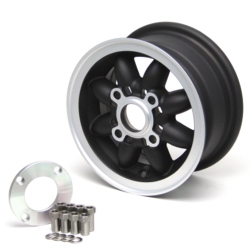 ROSE PETAL WHEEL - 4.75J x 10" BLACK/SILVER　2.98kg