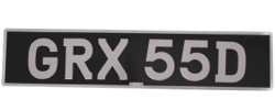 英国　ナンバープレート　GRX55D　(スチール製/ブラック)