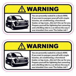 MINI WARNING STICKER