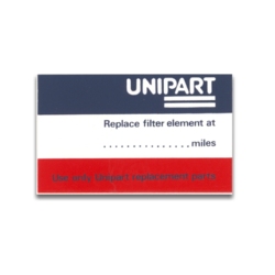 UNIPART FILTER DECAL