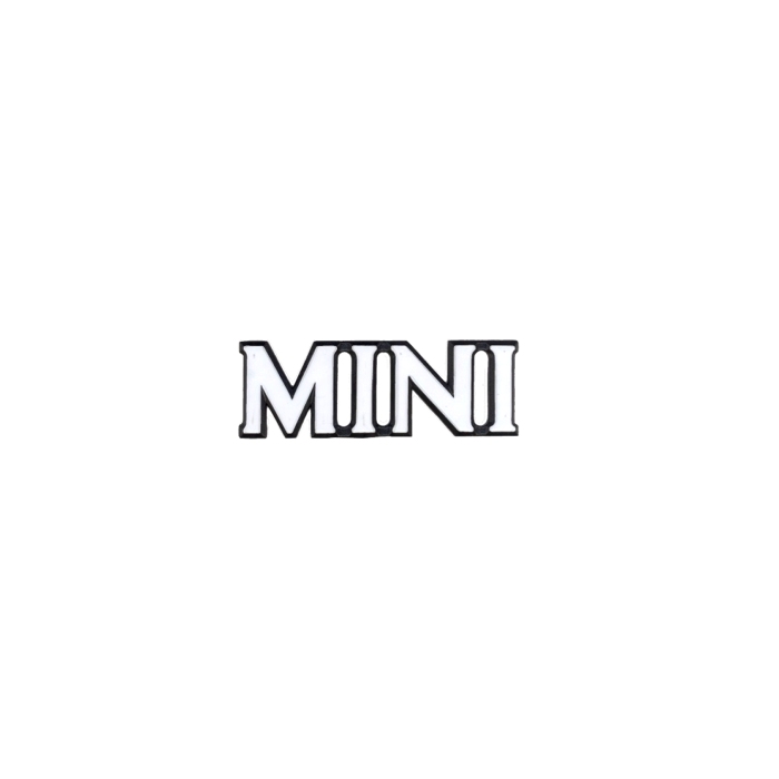 ”MINI”　ホワイト　トランクバッチ　(Italian　Job)